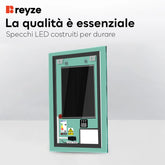 Specchio LED Verticale | Pulsanti touch | Funzione anti-appannamento | Luce bianca fredda - Reyze Serie Motivated Modello 4